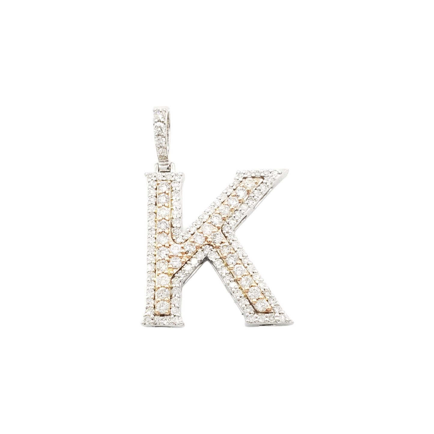 14k Gold Diamond Initial Pendant