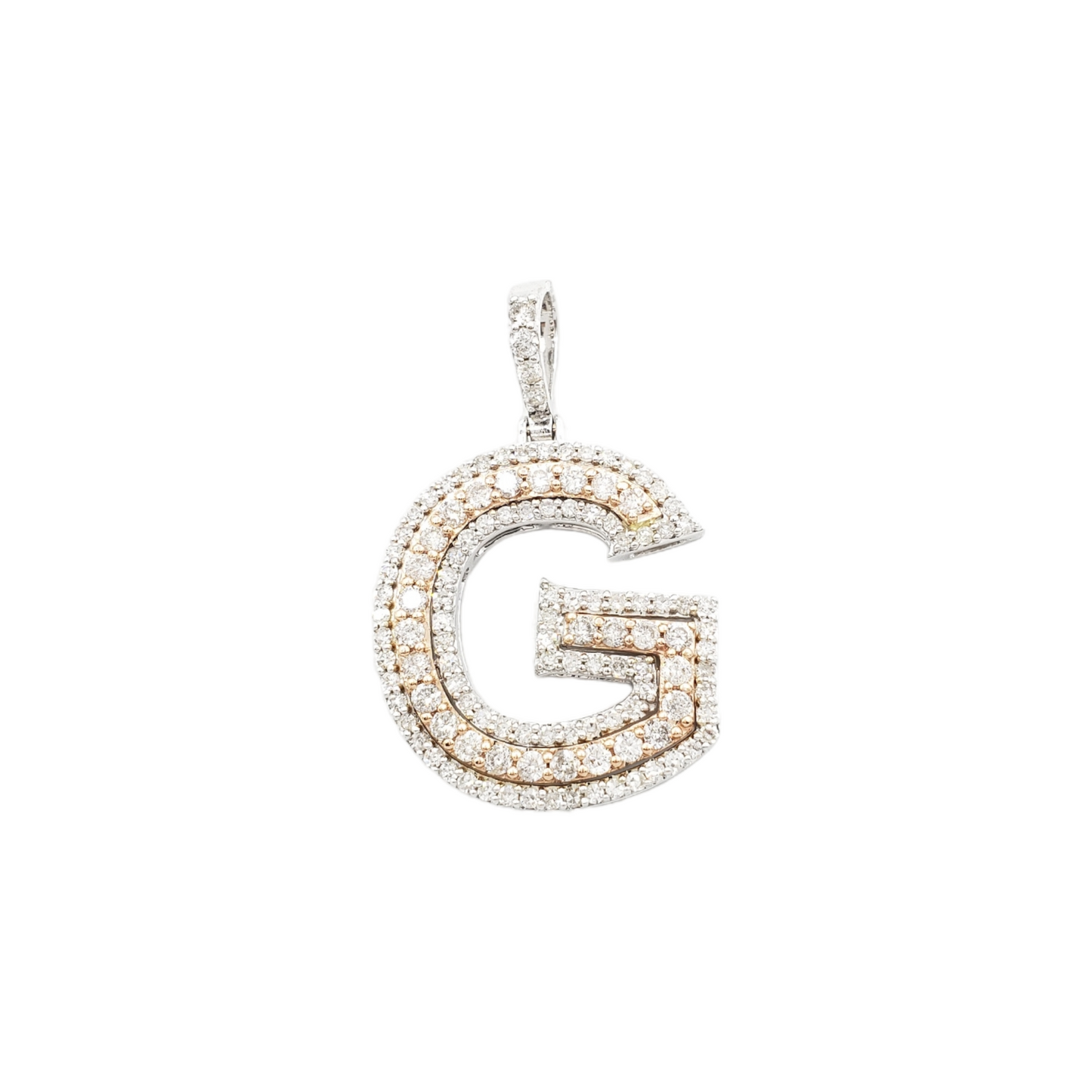 14k Gold Diamond Initial Pendant