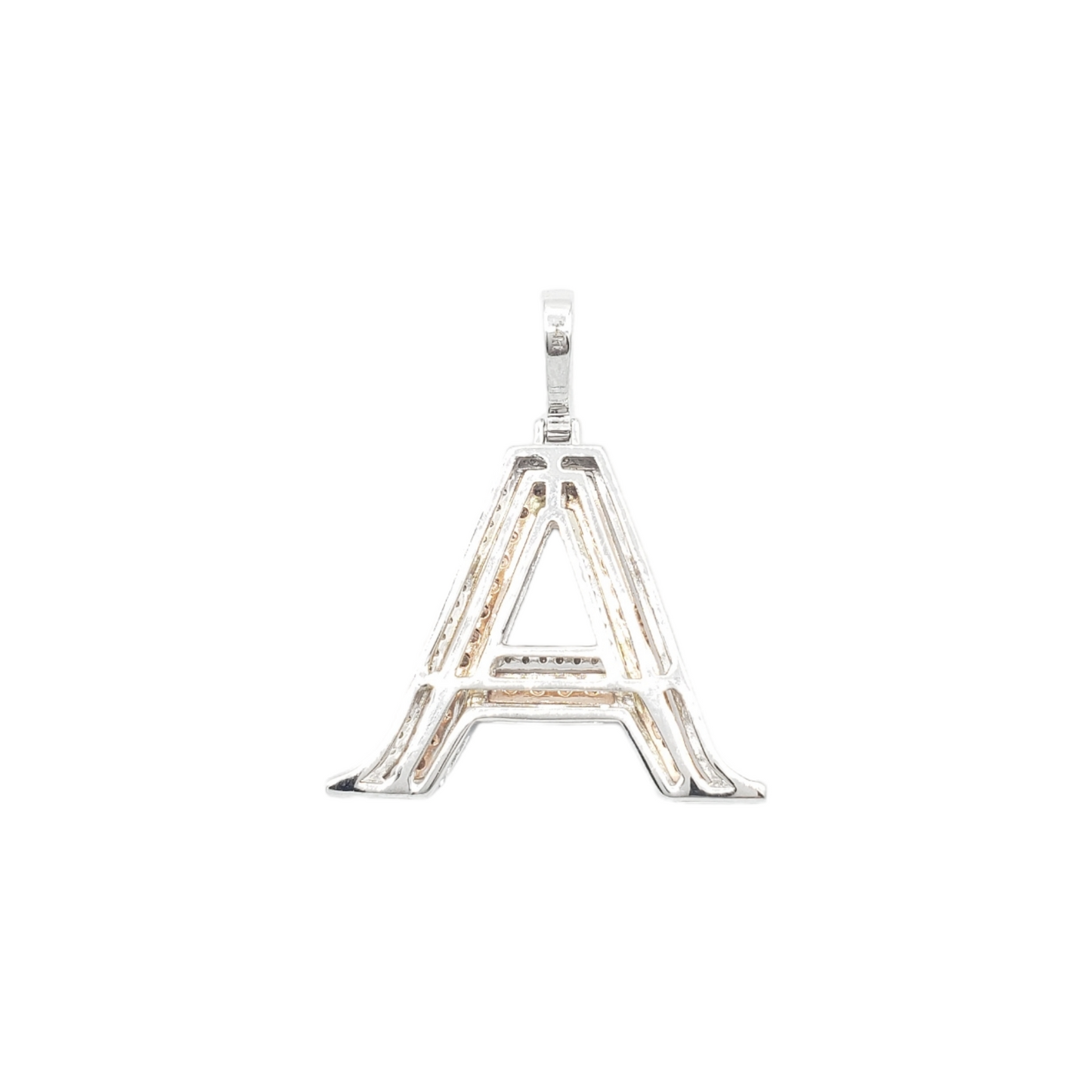 14k Gold Diamond Initial Pendant
