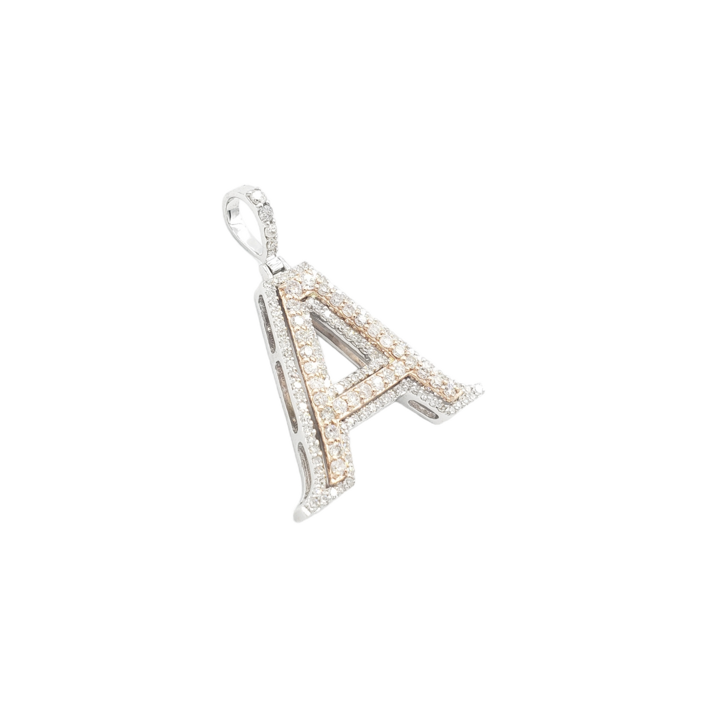 14k Gold Diamond Initial Pendant