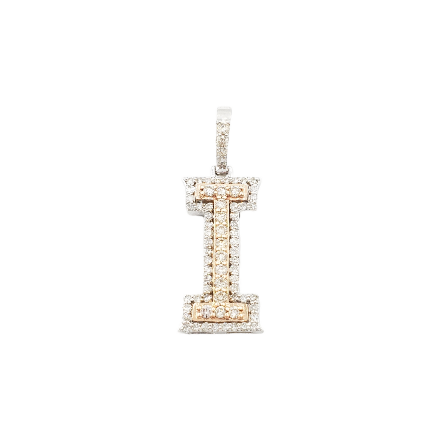14k Gold Diamond Initial Pendant