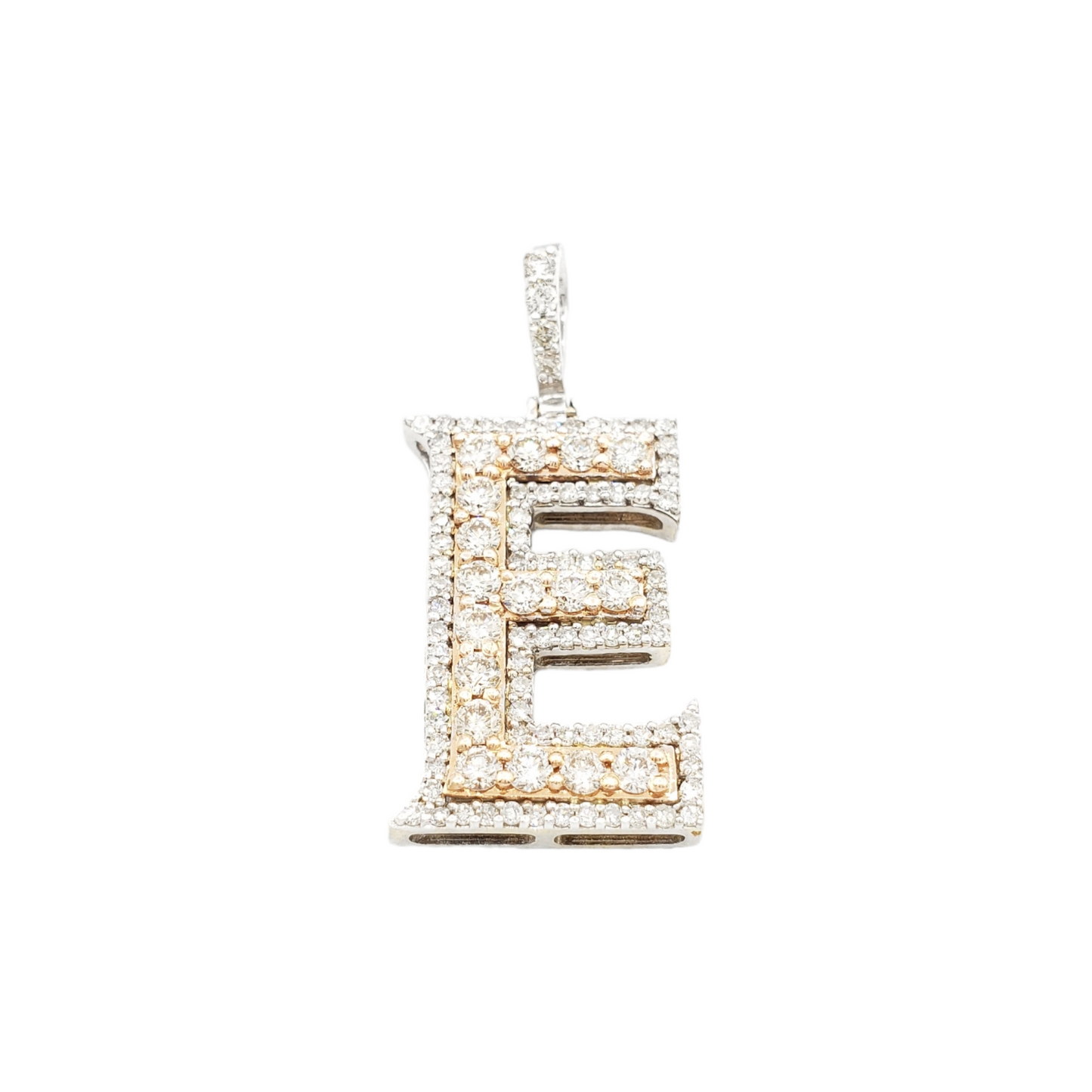 14k Gold Diamond Initial Pendant