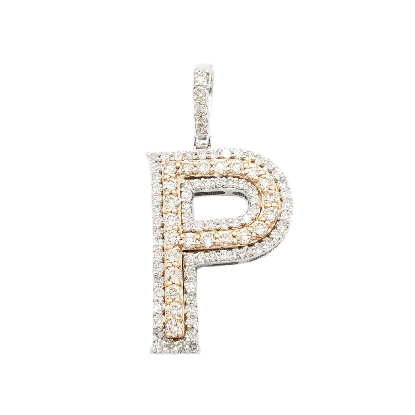 14k Gold Diamond Initial Pendant