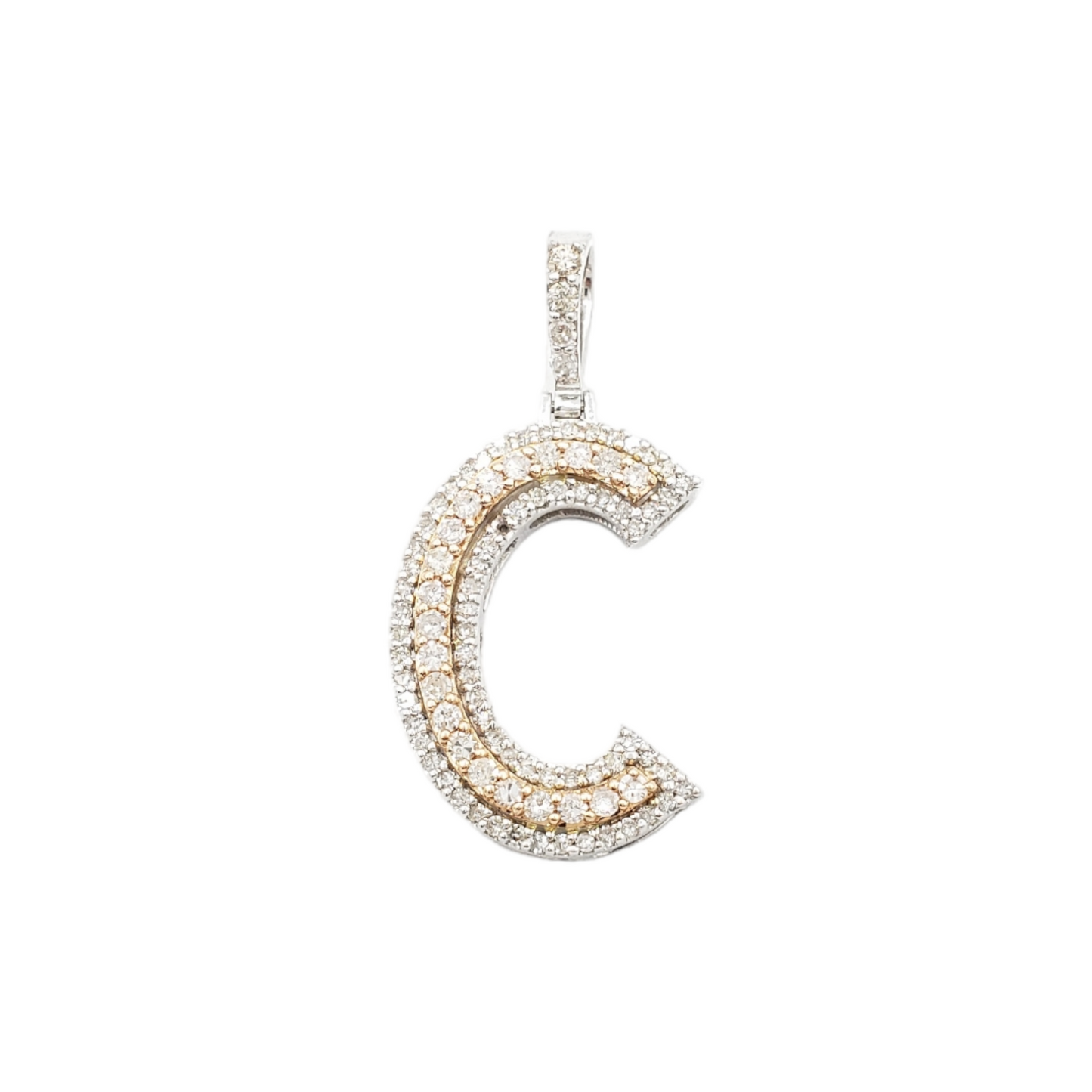 14k Gold Diamond Initial Pendant