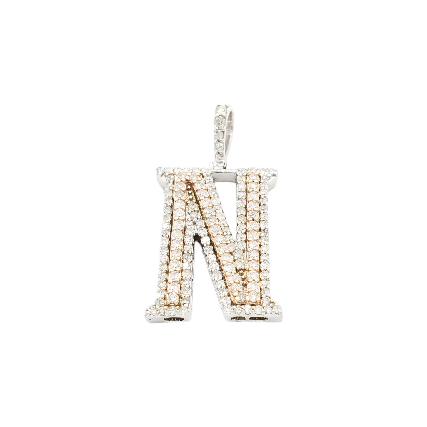 14k Gold Diamond Initial Pendant