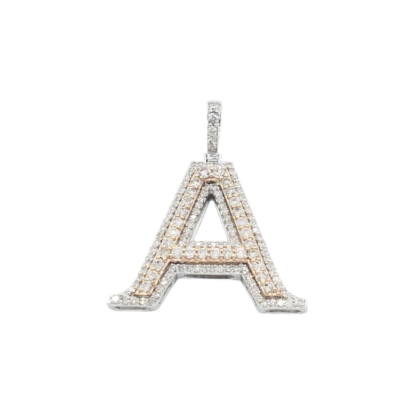14k Gold Diamond Initial Pendant