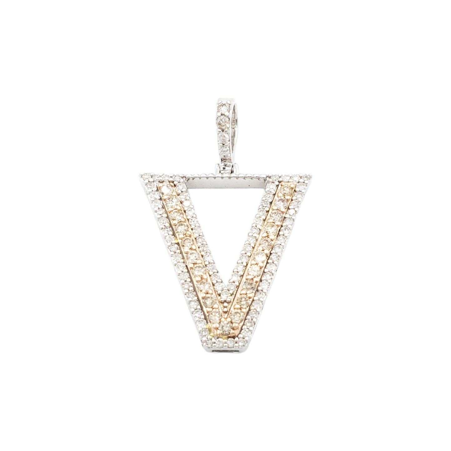 14k Gold Diamond Initial Pendant