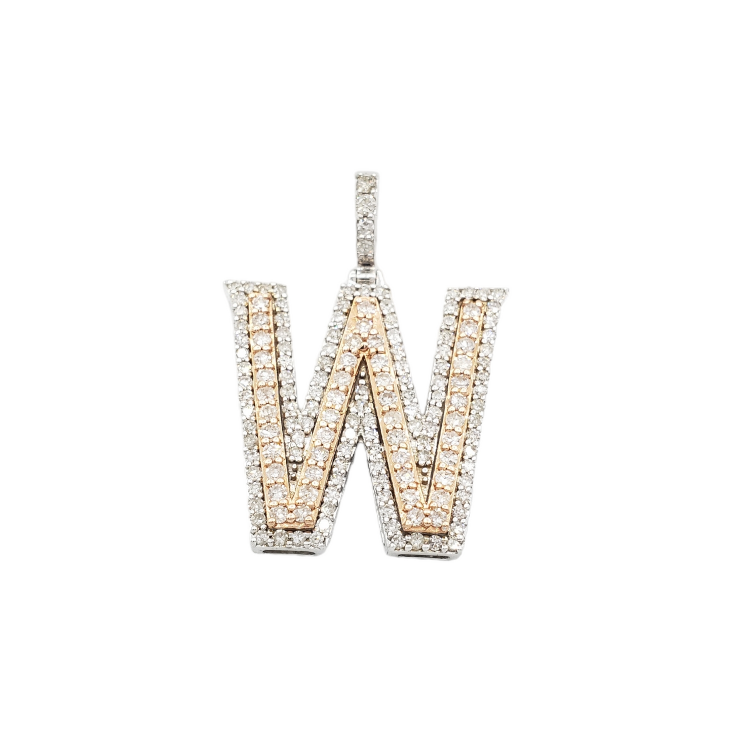 14k Gold Diamond Initial Pendant