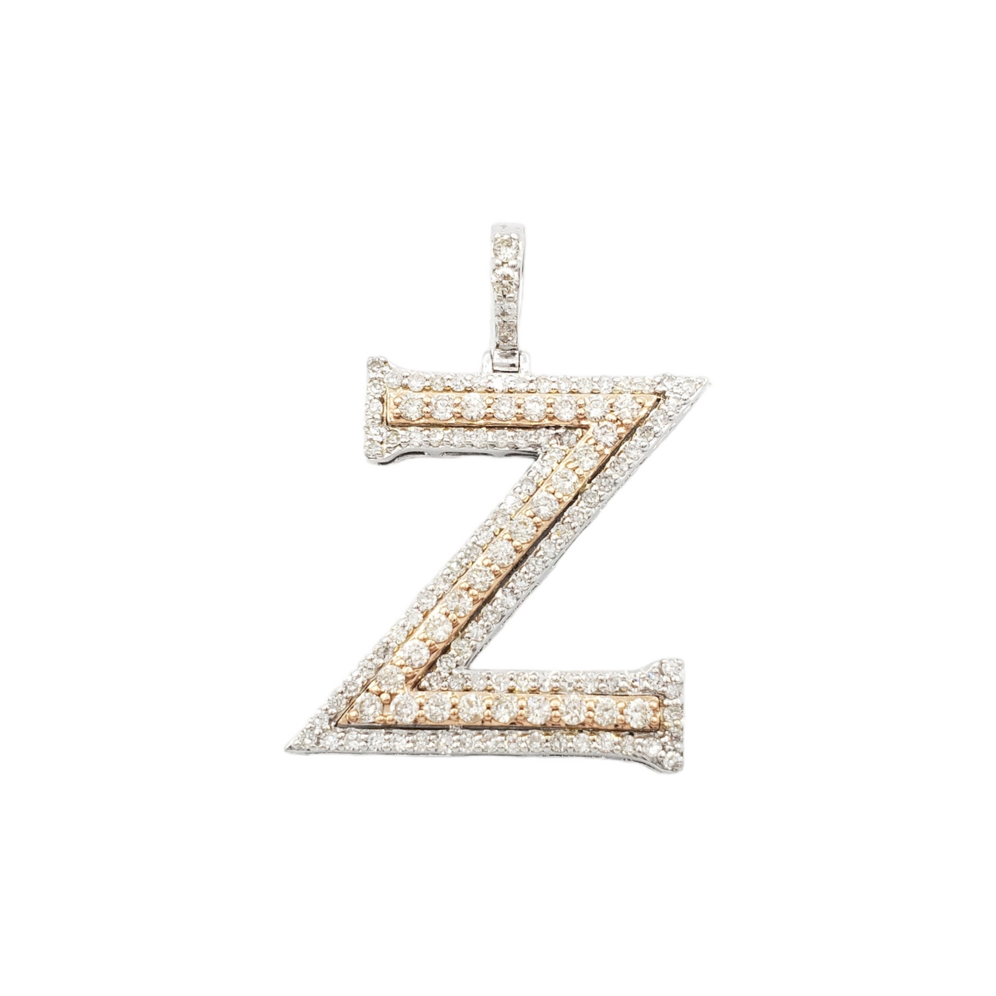 14k Gold Diamond Initial Pendant
