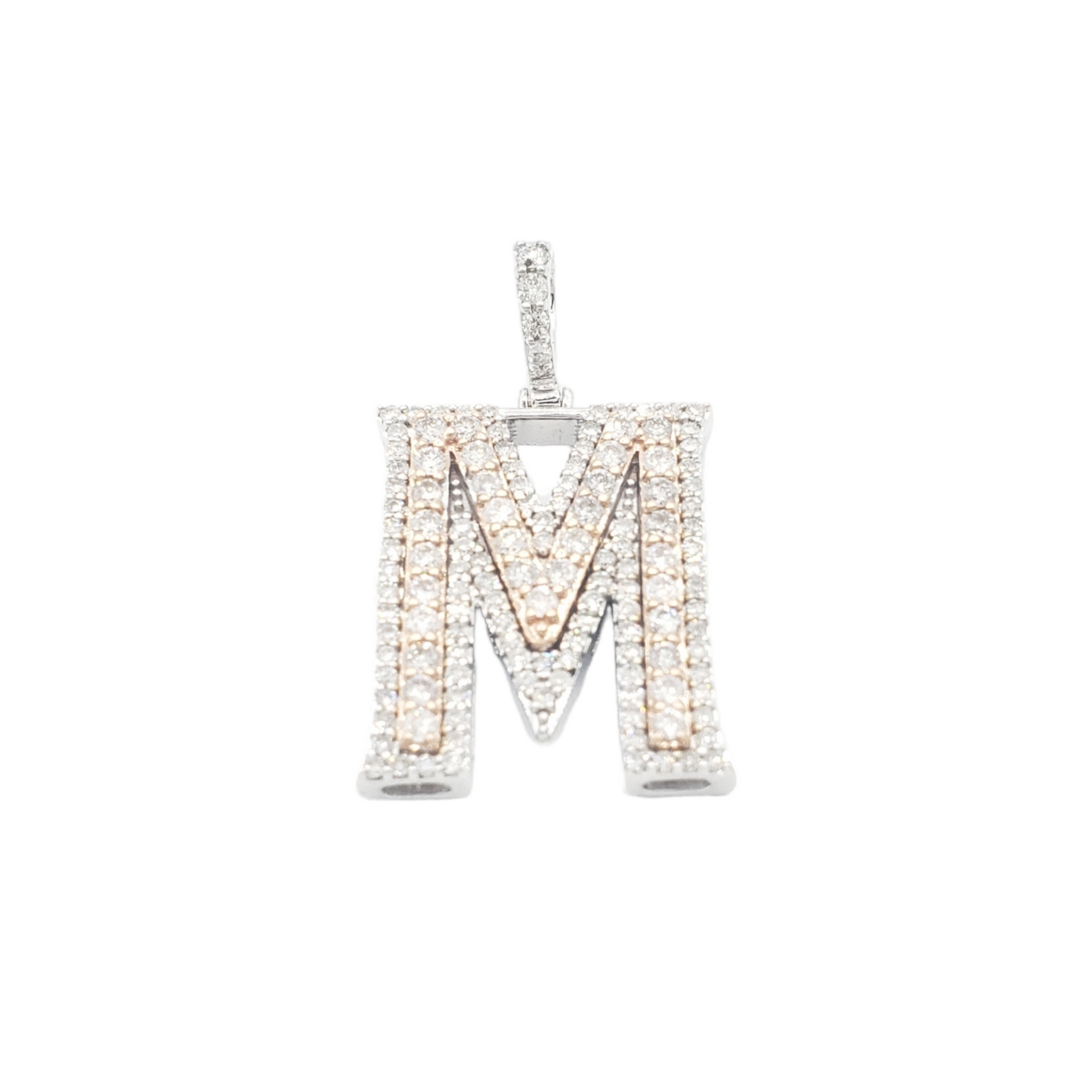 14k Gold Diamond Initial Pendant