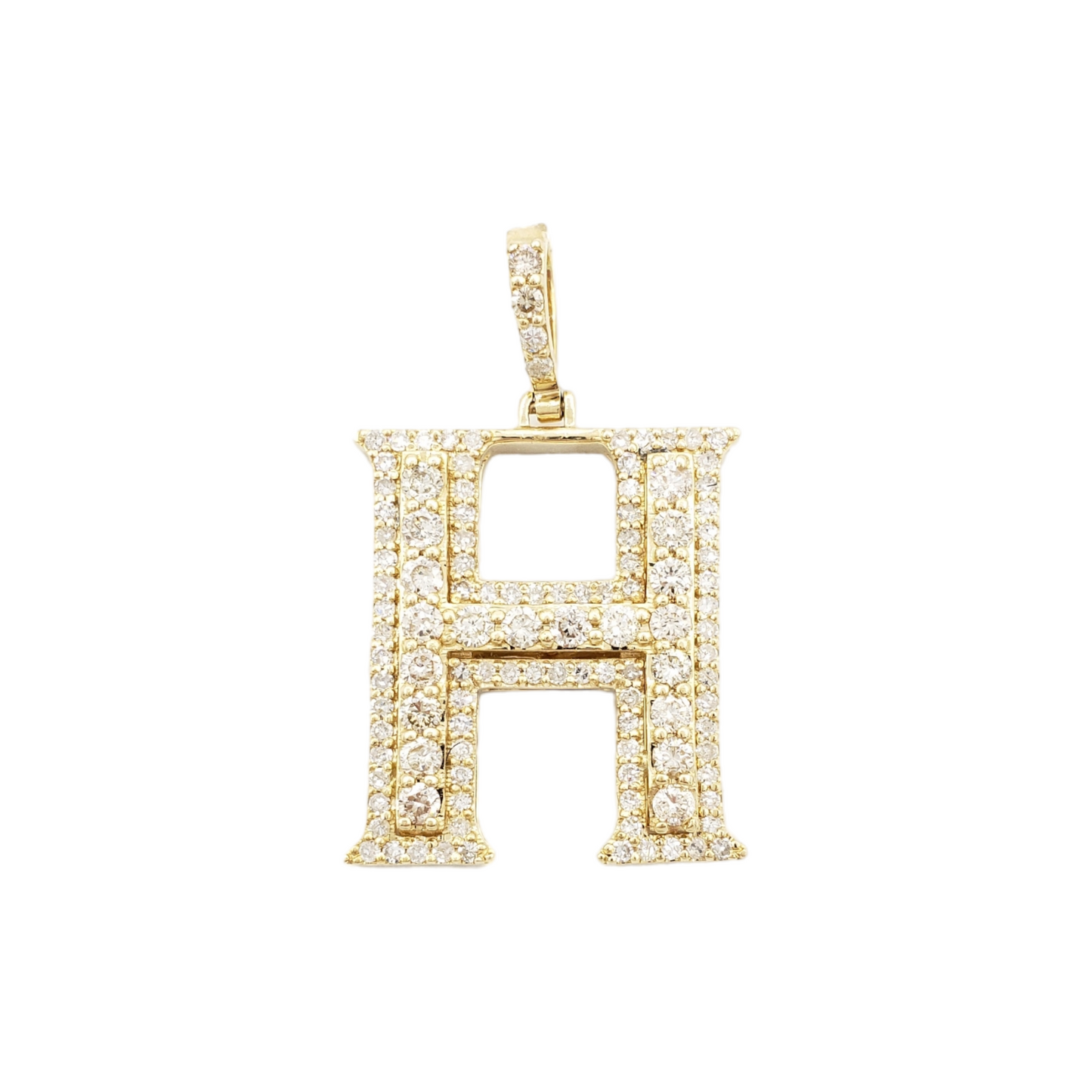 14k Gold Diamond Initial Pendant
