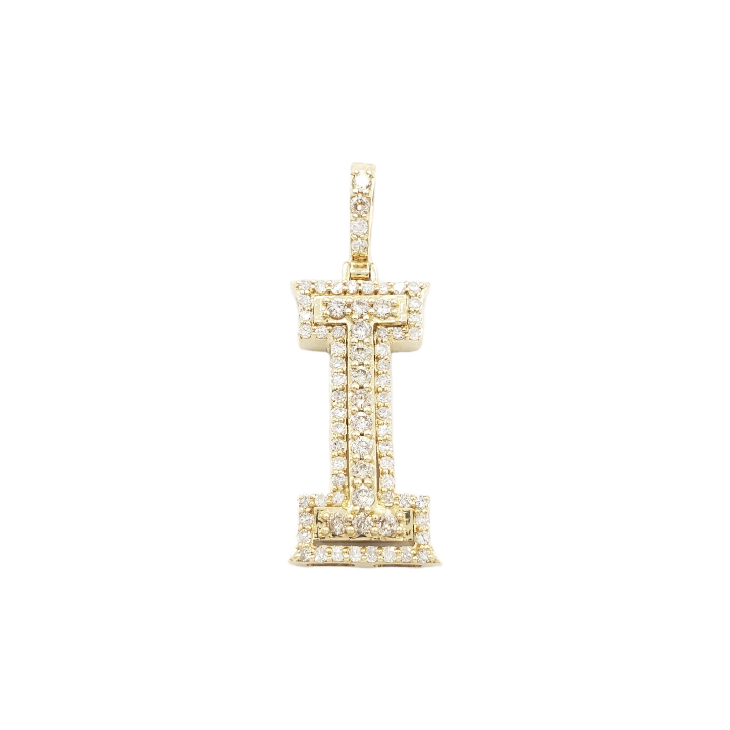 14k Gold Diamond Initial Pendant