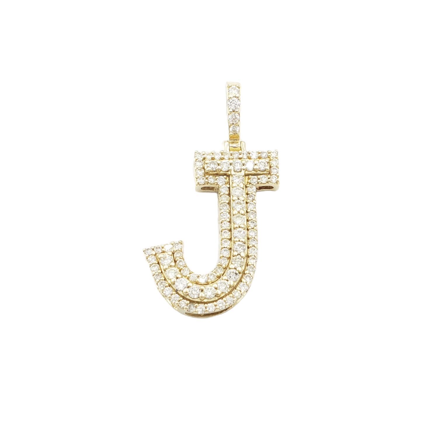 14k Gold Diamond Initial Pendant