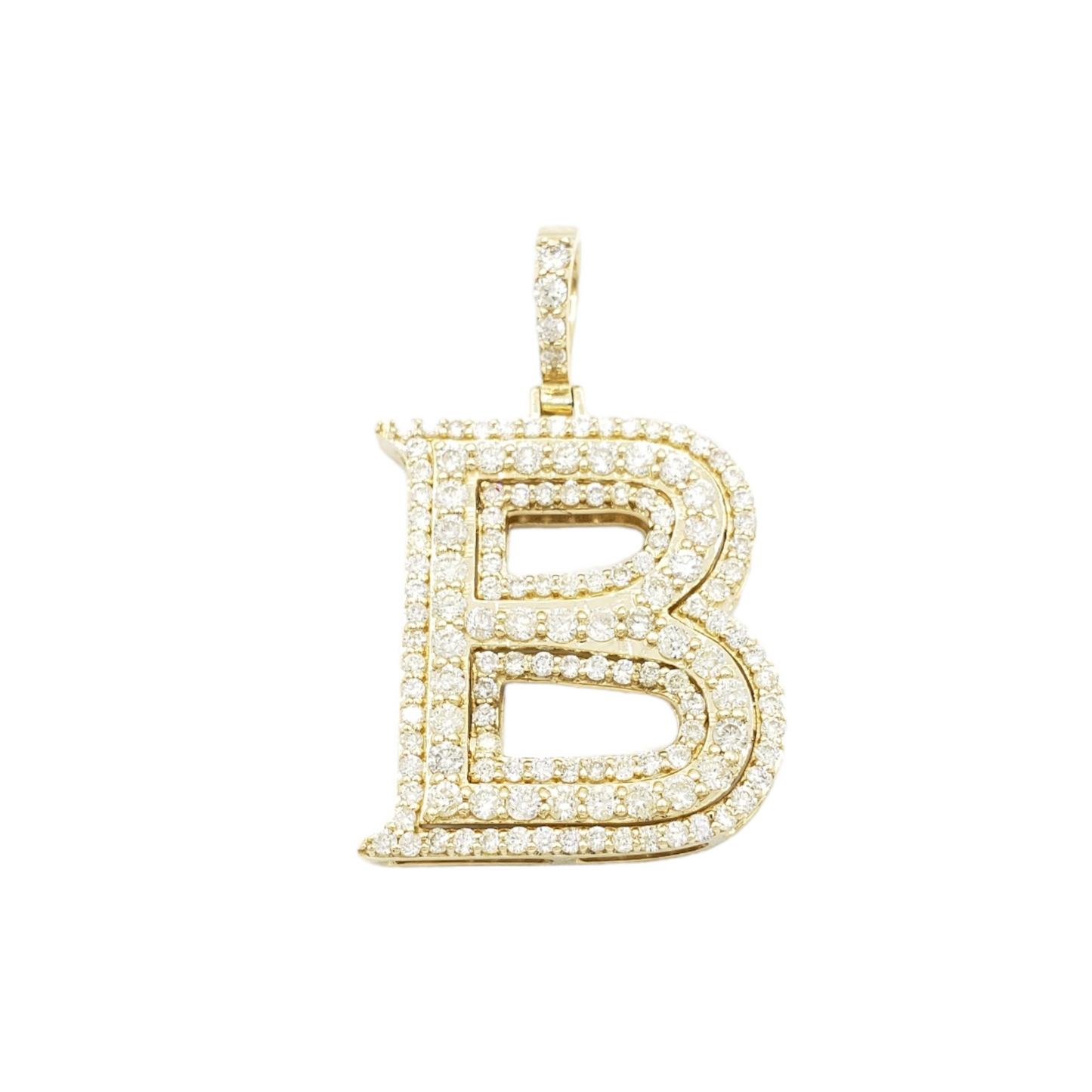 14k Gold Diamond Initial Pendant