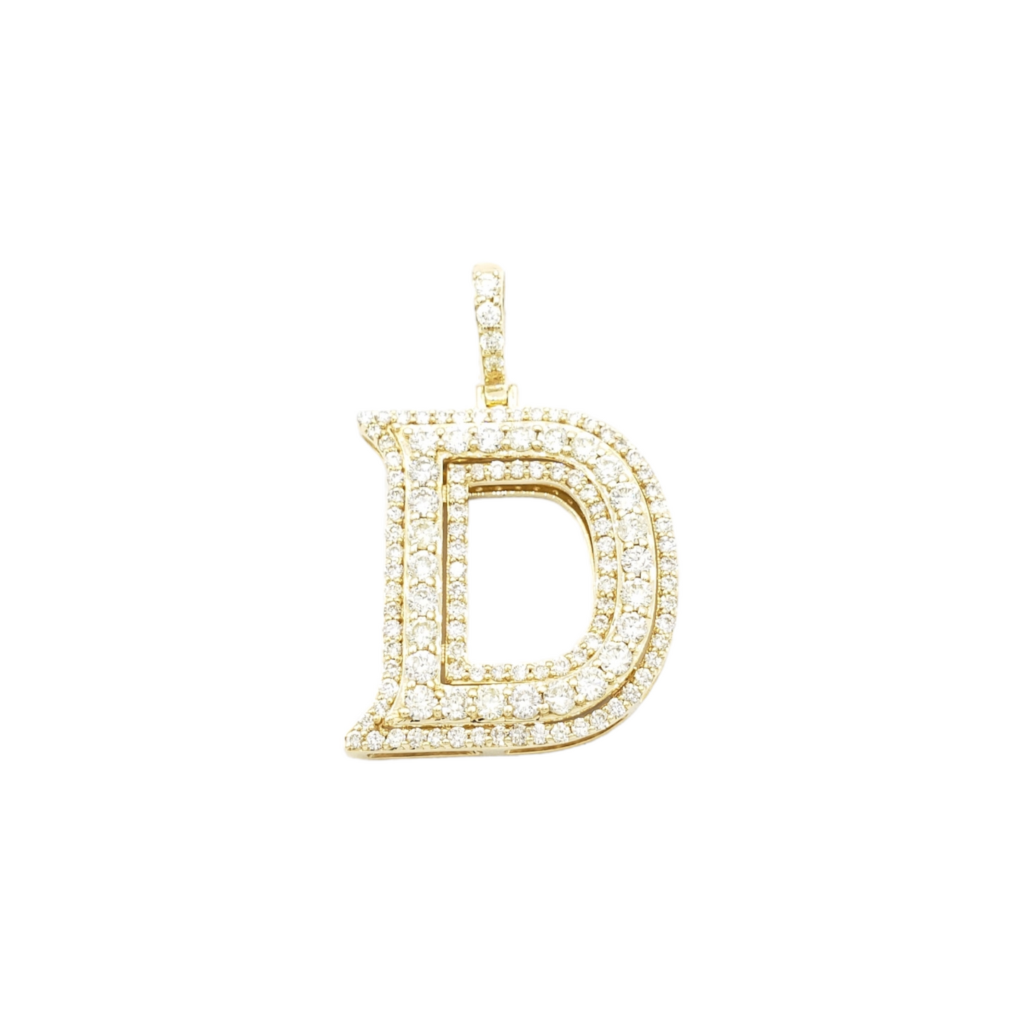 14k Gold Diamond Initial Pendant
