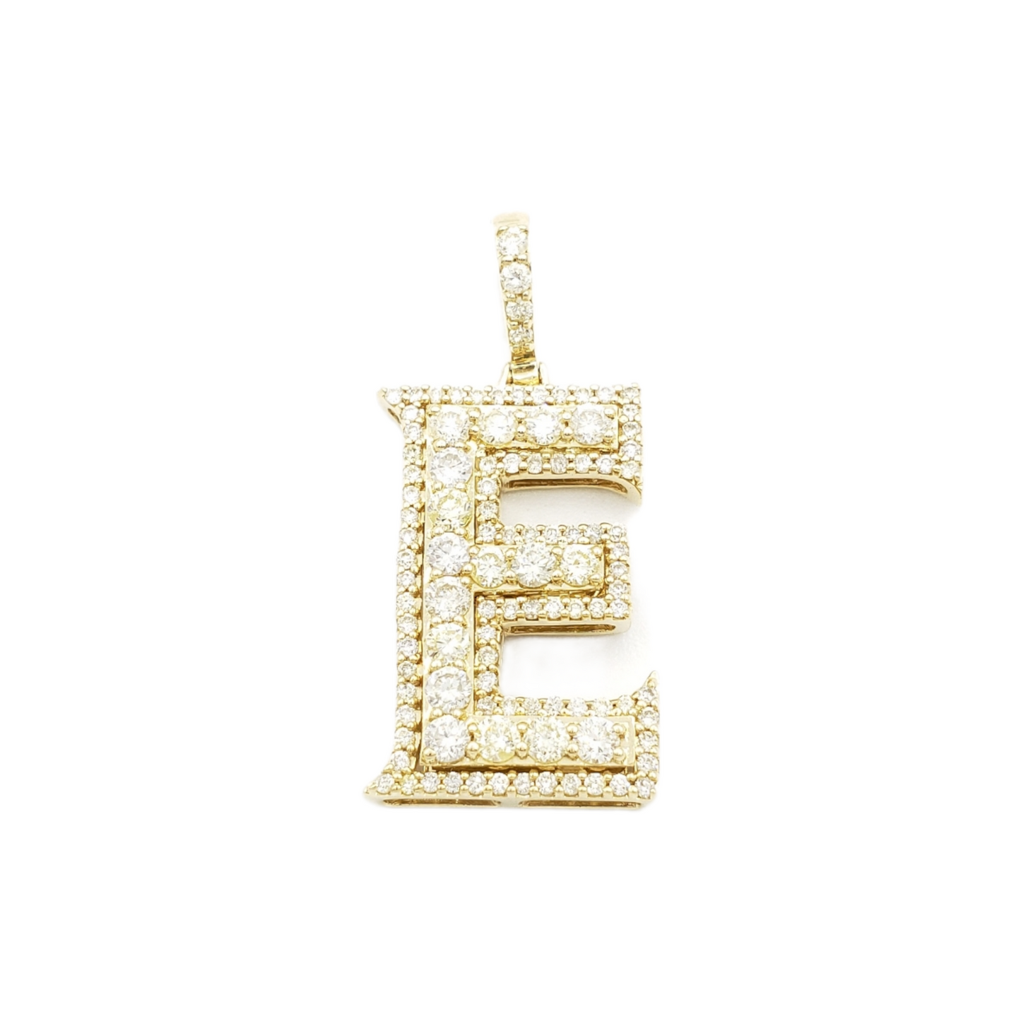14k Gold Diamond Initial Pendant