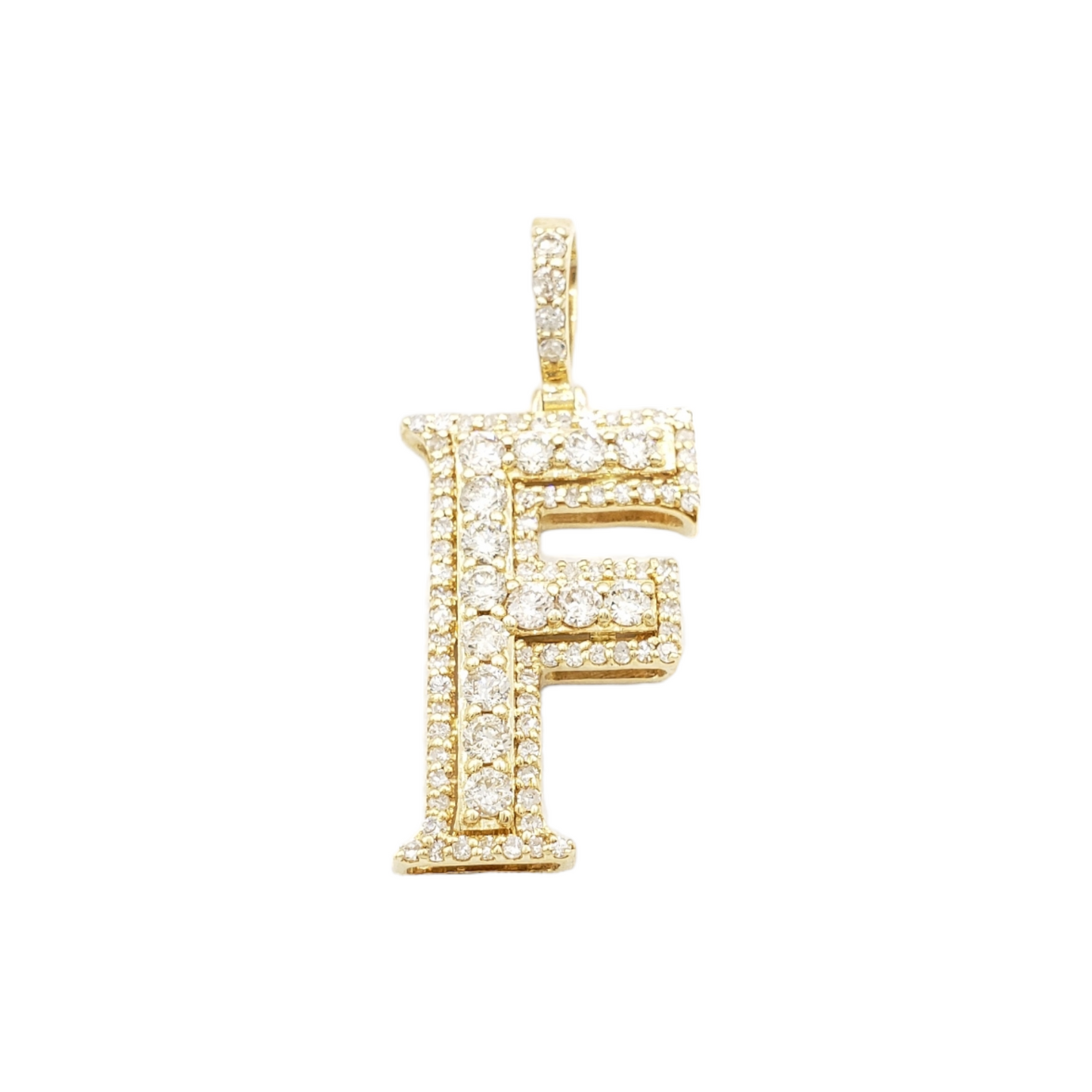 14k Gold Diamond Initial Pendant