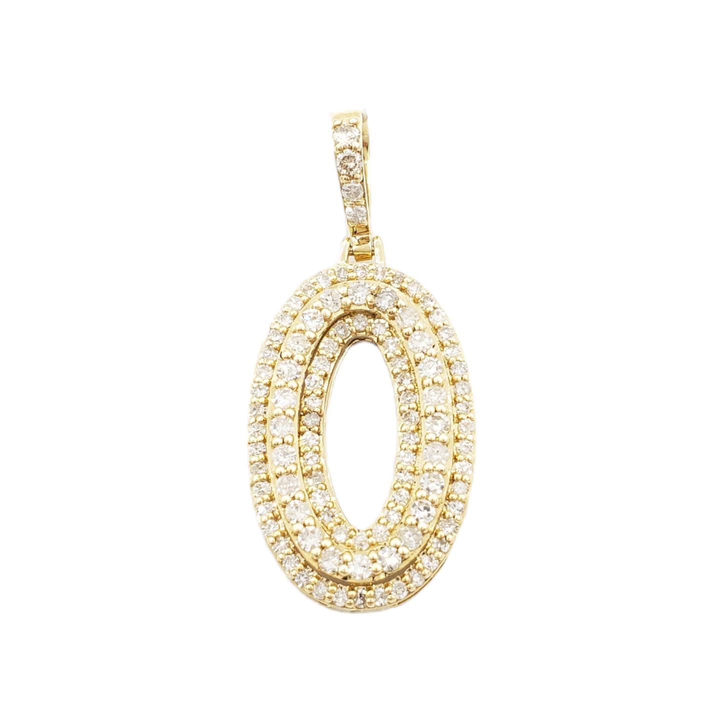 14k Gold Diamond Initial Pendant