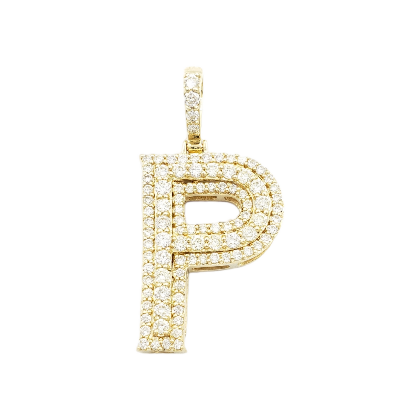 14k Gold Diamond Initial Pendant