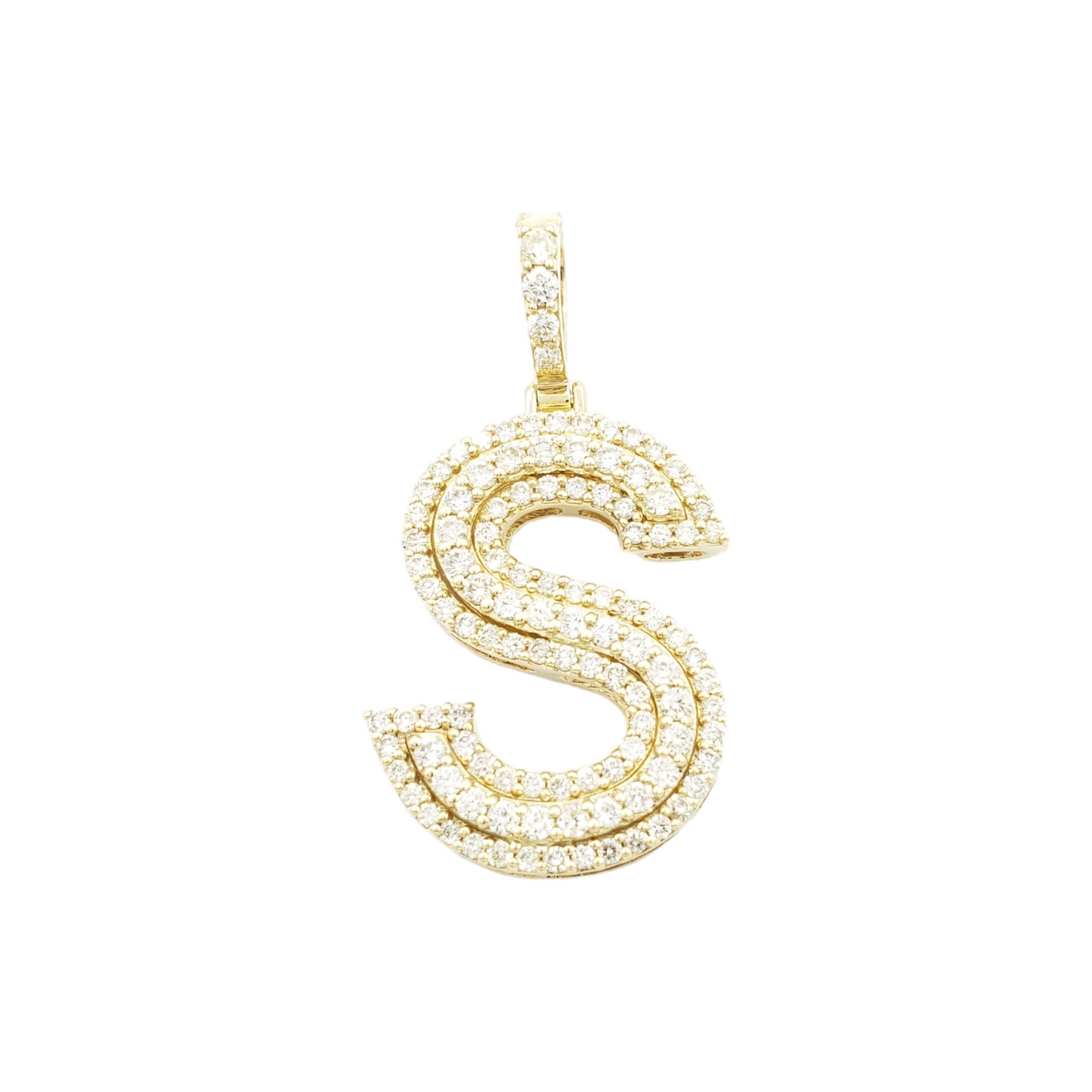 14k Gold Diamond Initial Pendant