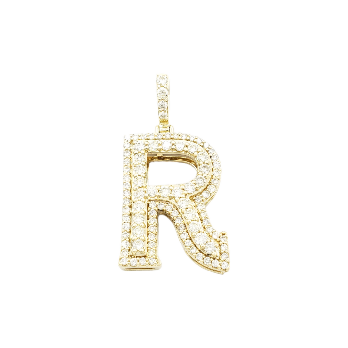 14k Gold Diamond Initial Pendant