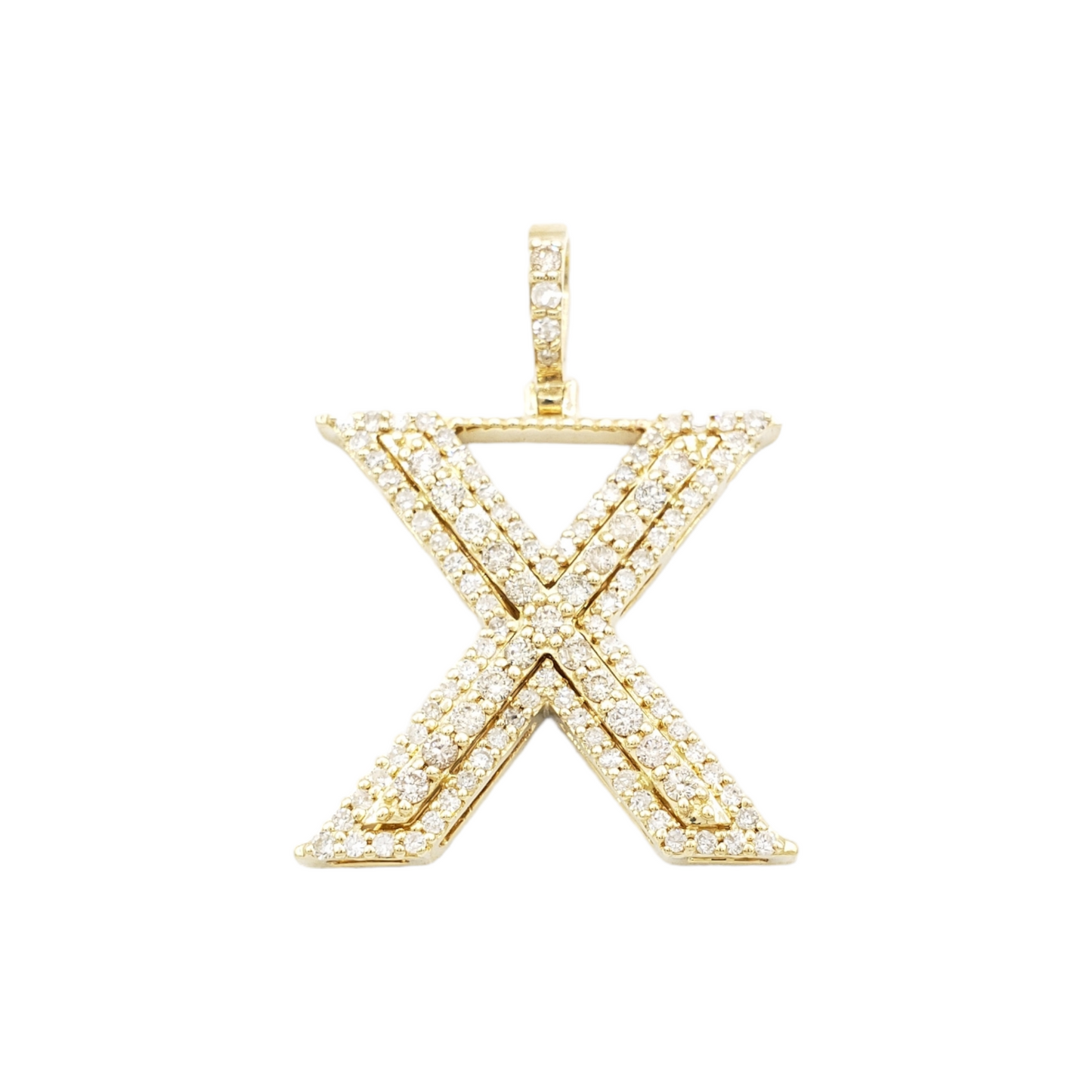 14k Gold Diamond Initial Pendant