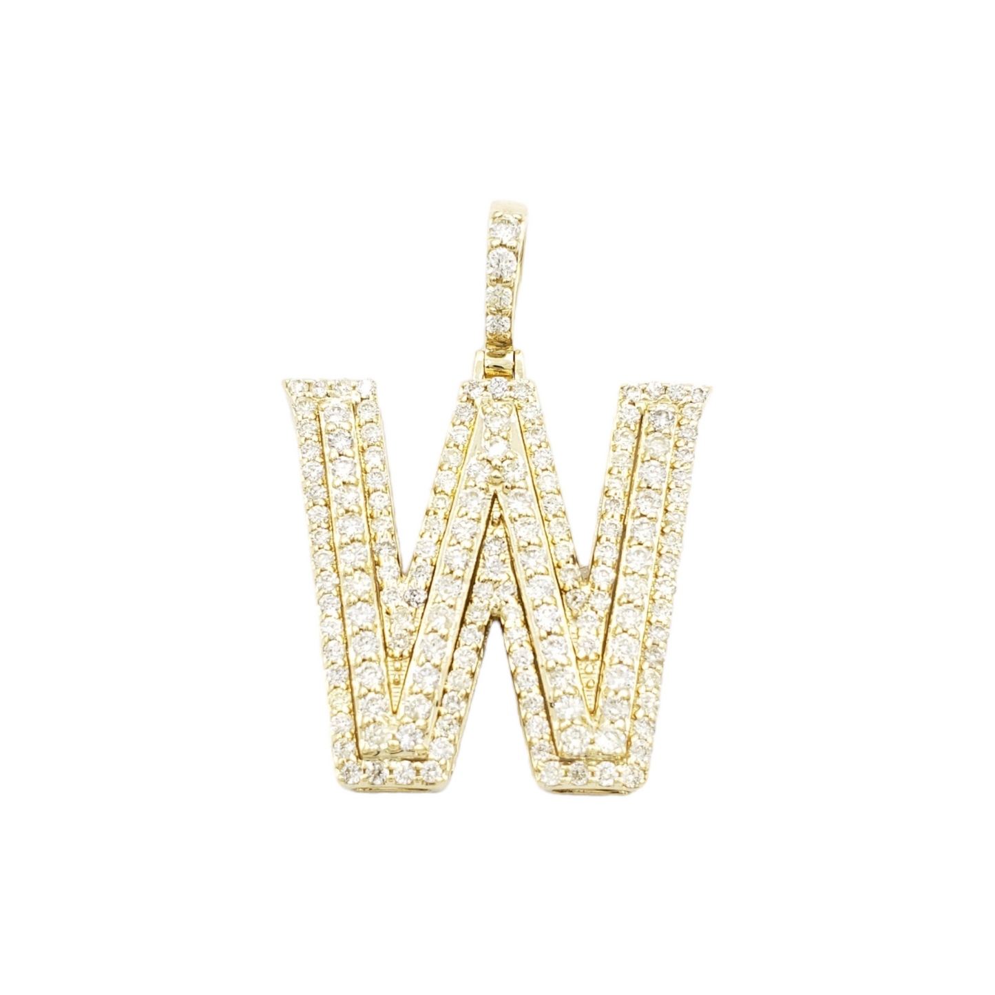 14k Gold Diamond Initial Pendant