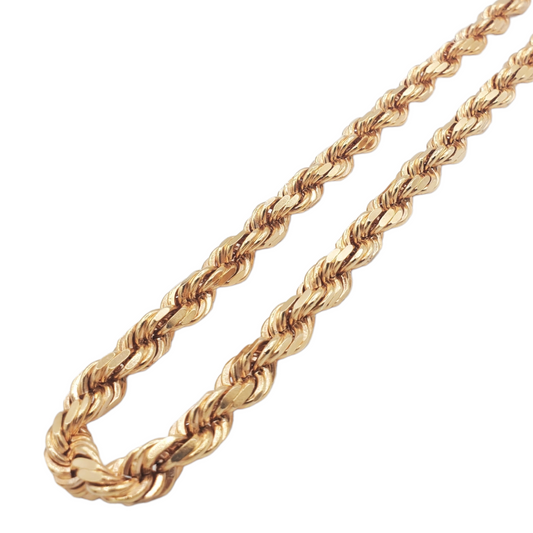 10K Gold- Solid Rope Chain (Rose Gold)
