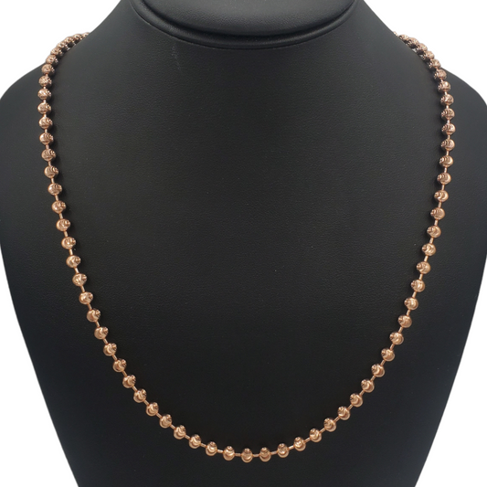 14K Gold- Moon Cut Chain (Rose Gold)