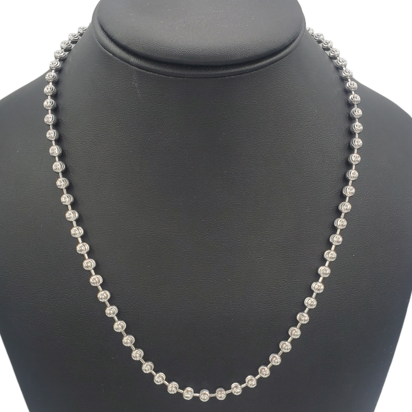 14K Gold- Moon Cut Chain (White Gold)