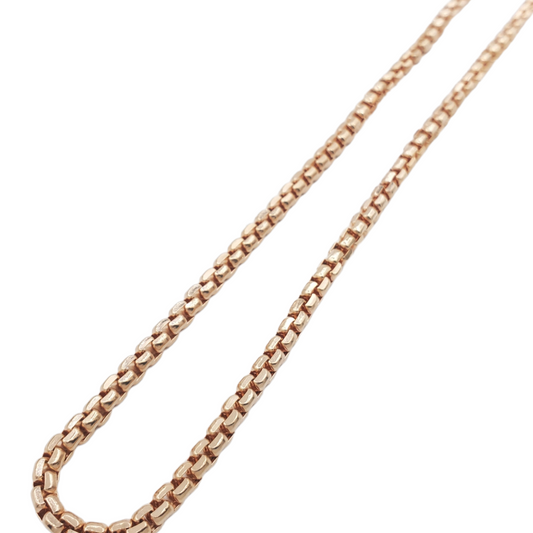14K Gold- Hollow Box Chain (Rose Gold)