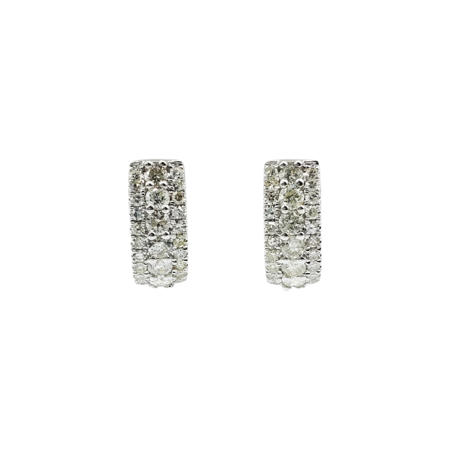 14k Gold Diamond Huggies Earrings #26151
