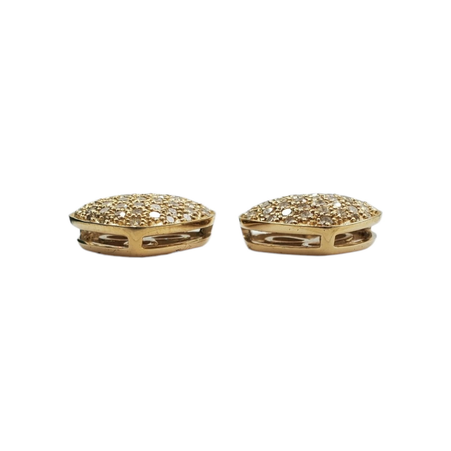 10k Gold Diamond Heart Earrings #14303