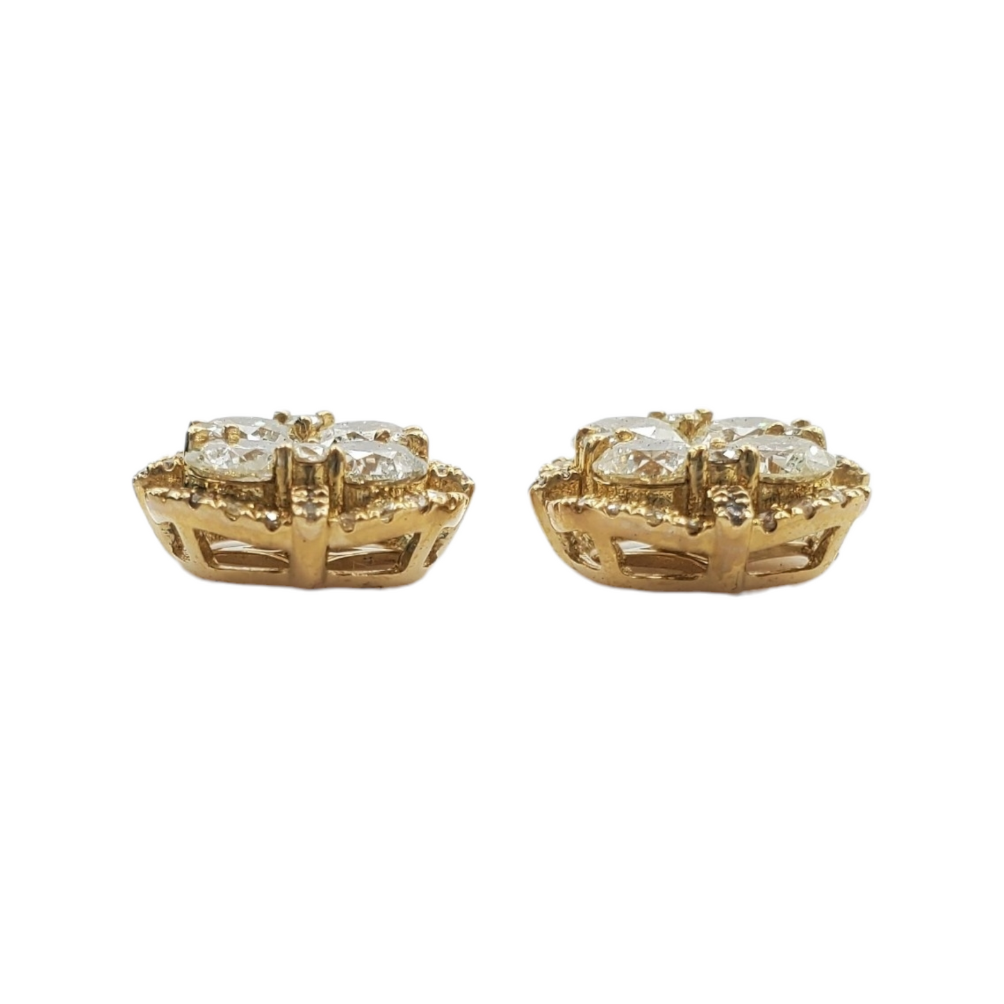 10k Gold Diamond Earrings #13014