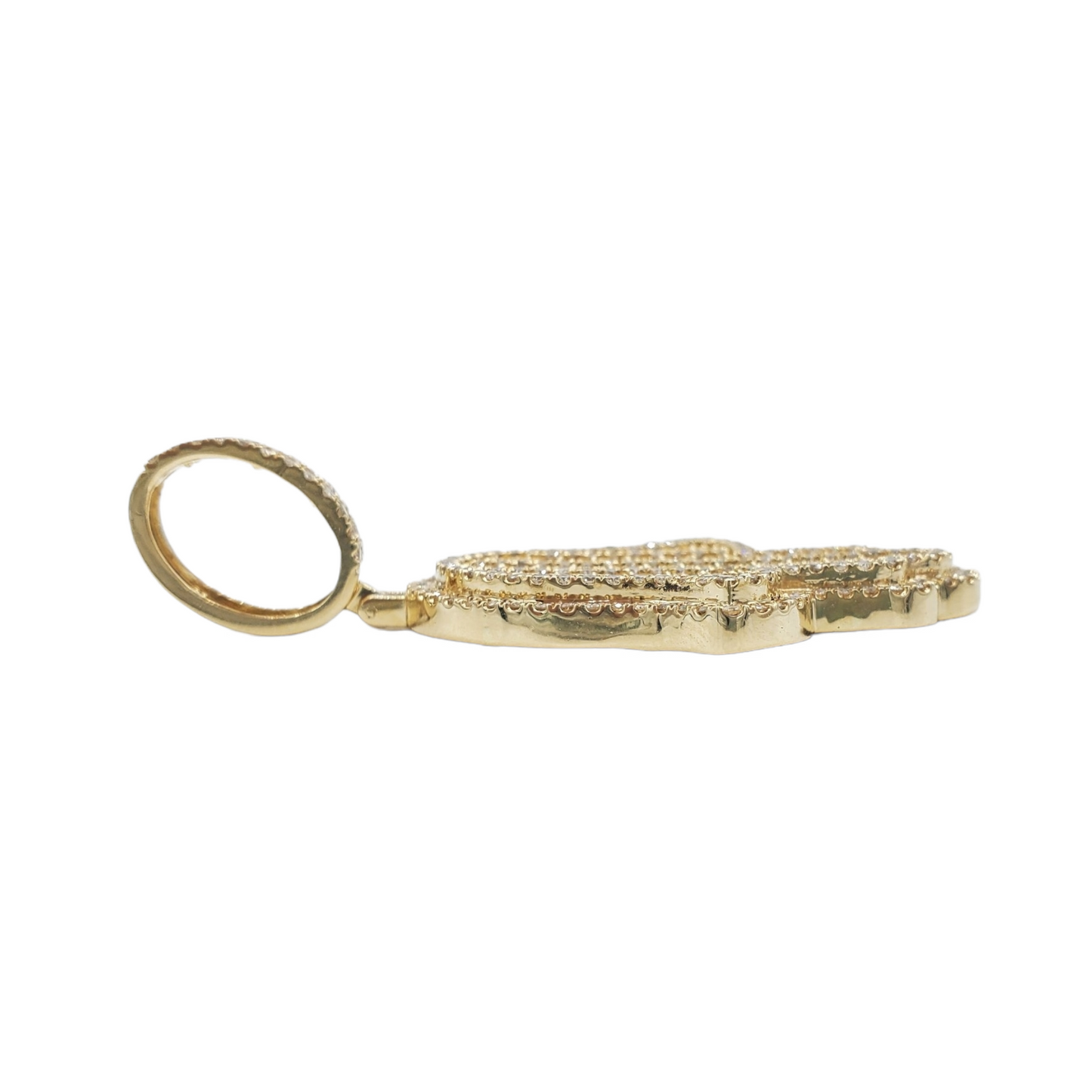 14k Baguette Diamond Hamsa With 4.57 Carats Of Diamonds #23510