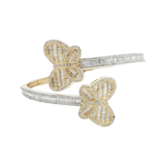 14k Diamond Butterly Bangle #25160