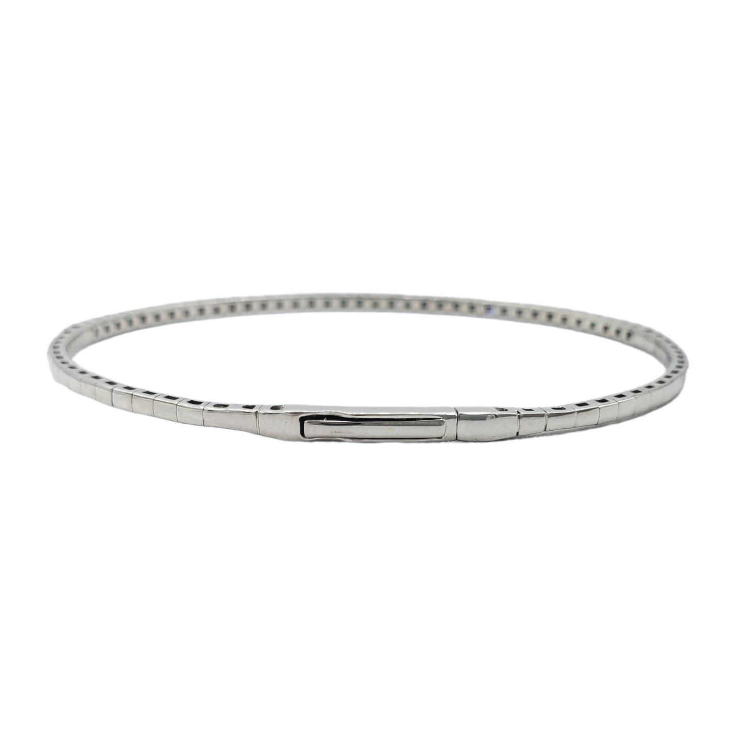 14k Diamond Tennis Flexi Bangle Bracelet #25542