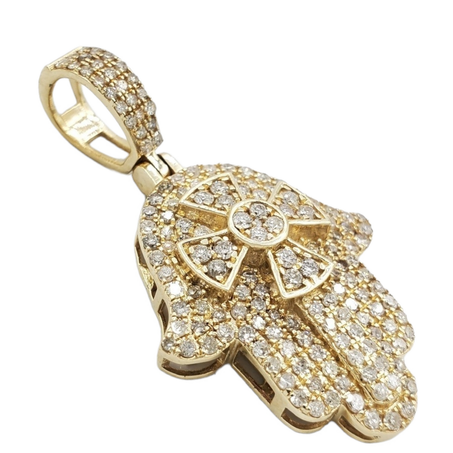14k Diamond Hamsa With 1.20 Carats Of Diamonds #23594