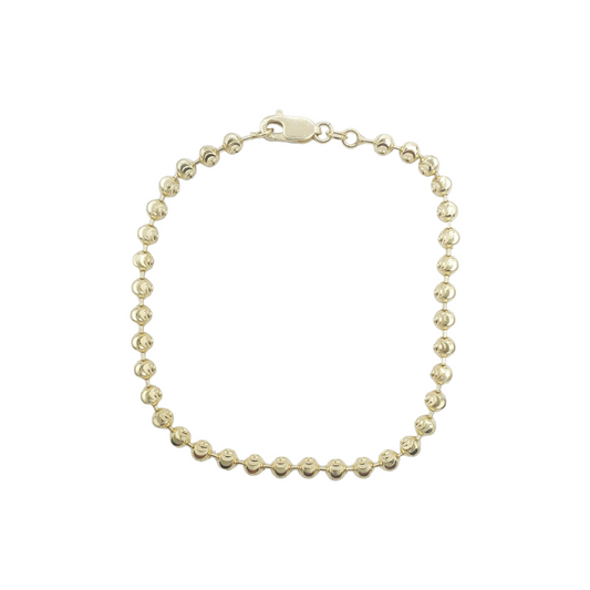 10k Solid Gold Moon Cut Bracelets