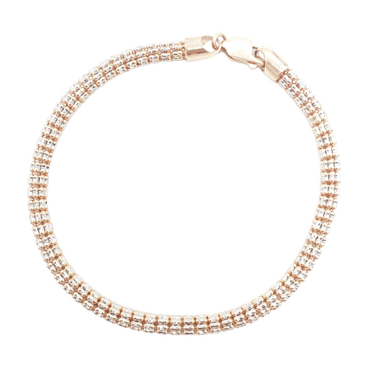 10K Rose Gold- Ice Bracelet