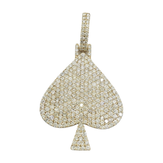 14k Diamond Ace of Spades With 5.83 Carats Of Diamonds #21218