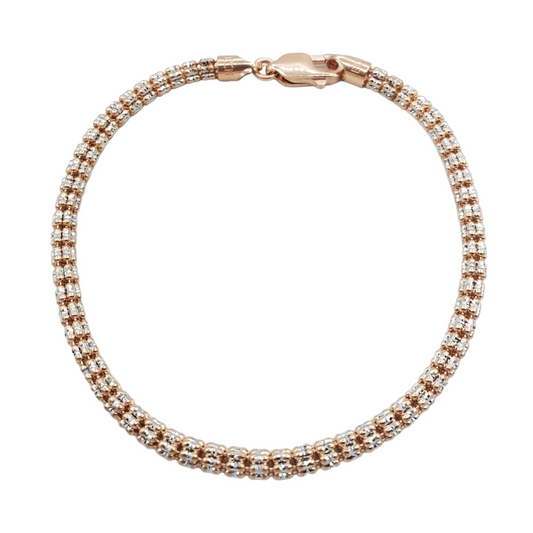 14K Rose Gold- Ice Bracelet
