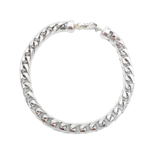 14K White Gold- Franco Bracelet (Solid)