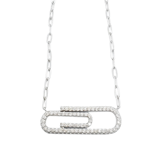 14k Diamond Paperclip #26942