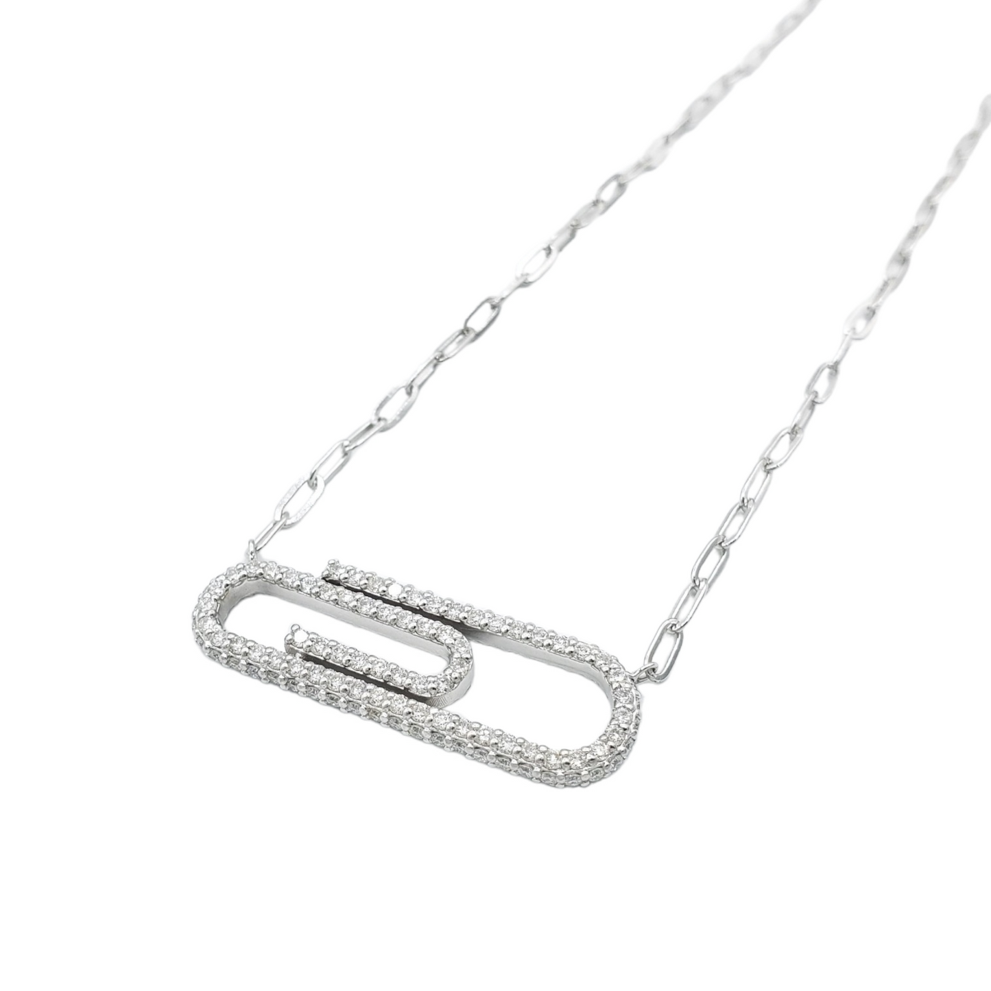 14k Diamond Paperclip #26942
