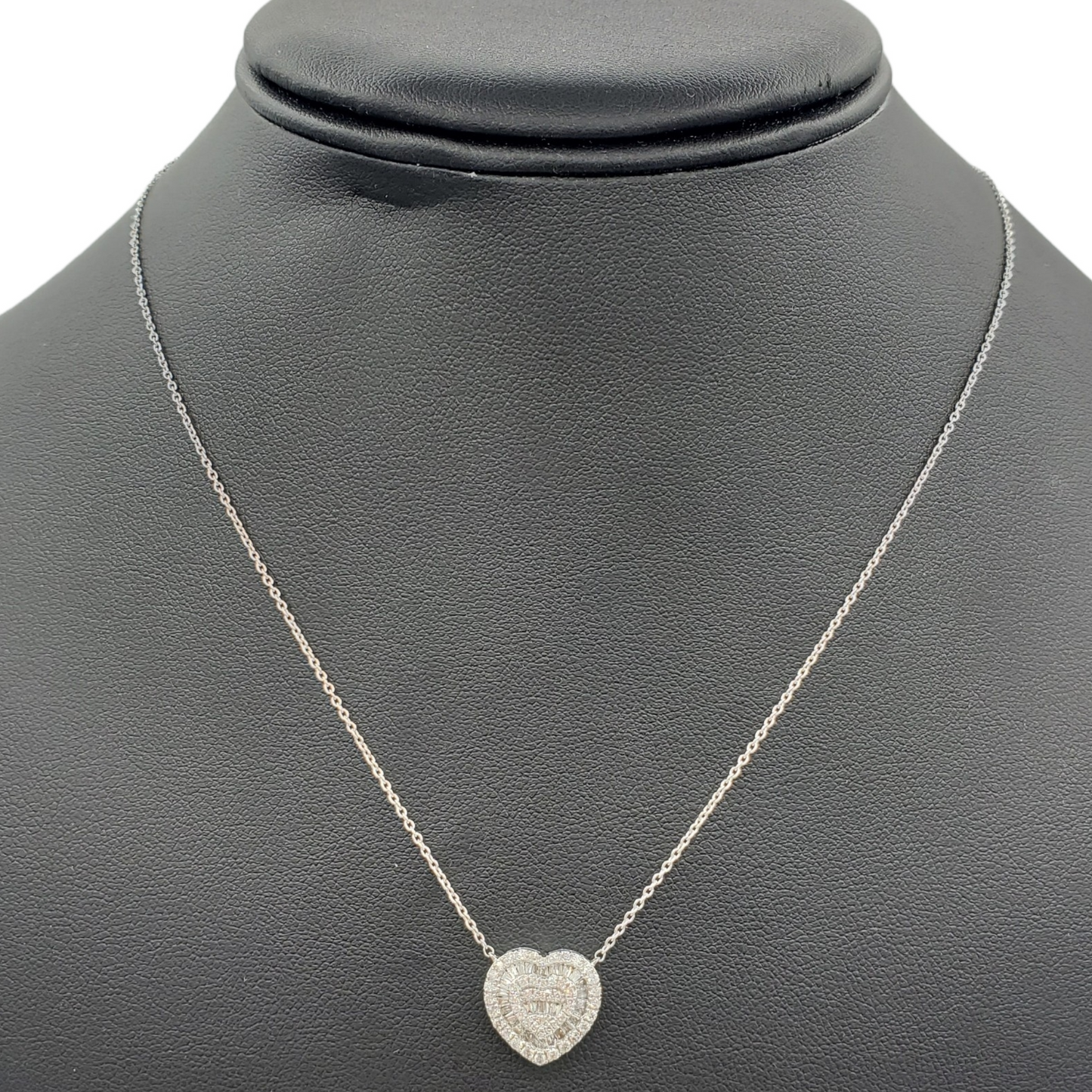 14k Baguette Diamond Heart #26534