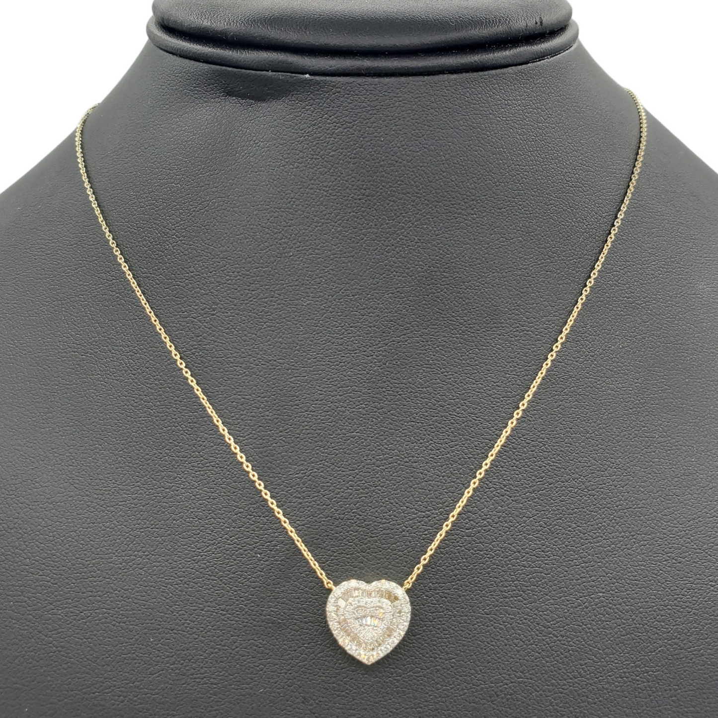 14k Baguette Diamond Heart #26534