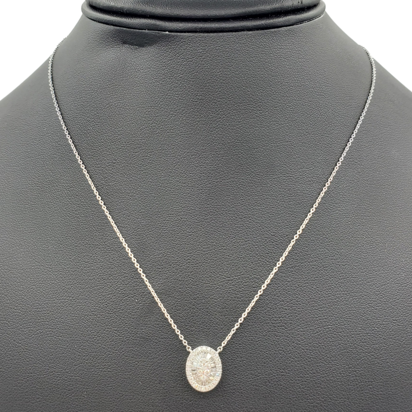 14k Baguette Diamond Oval #26536