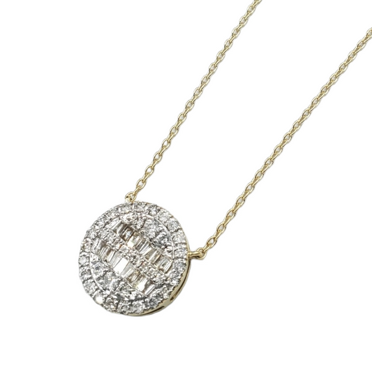 14k Baguette Diamond Circle #26539