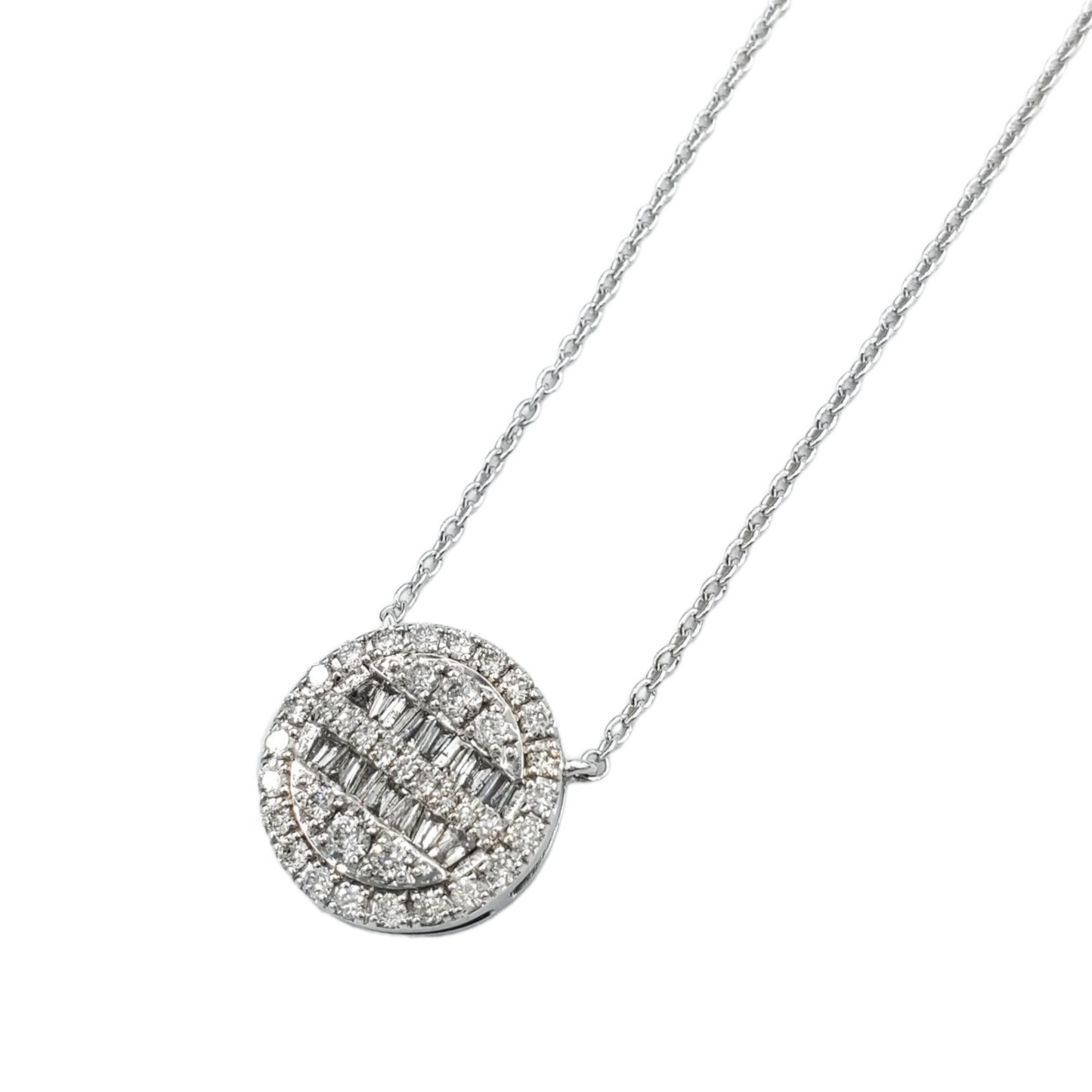 14k Baguette Diamond Circle #26539